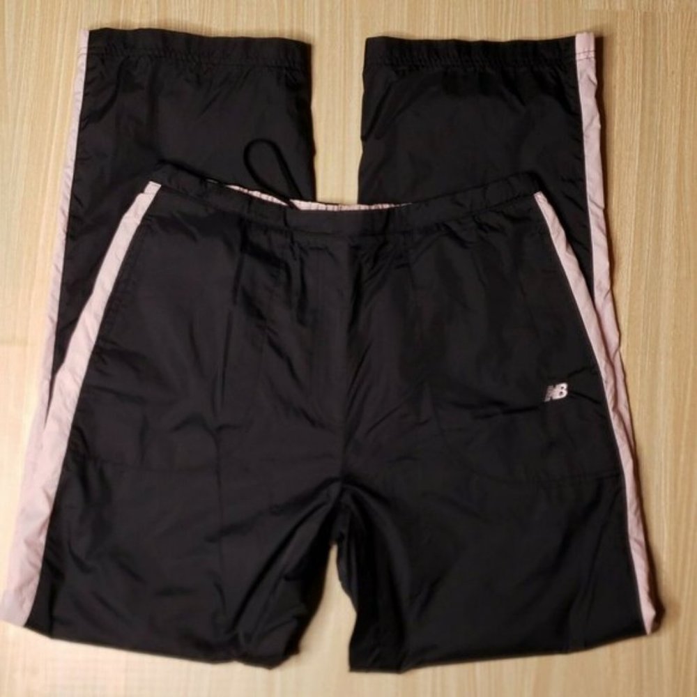 New Balance Womens Black Pink Track Pants Large
